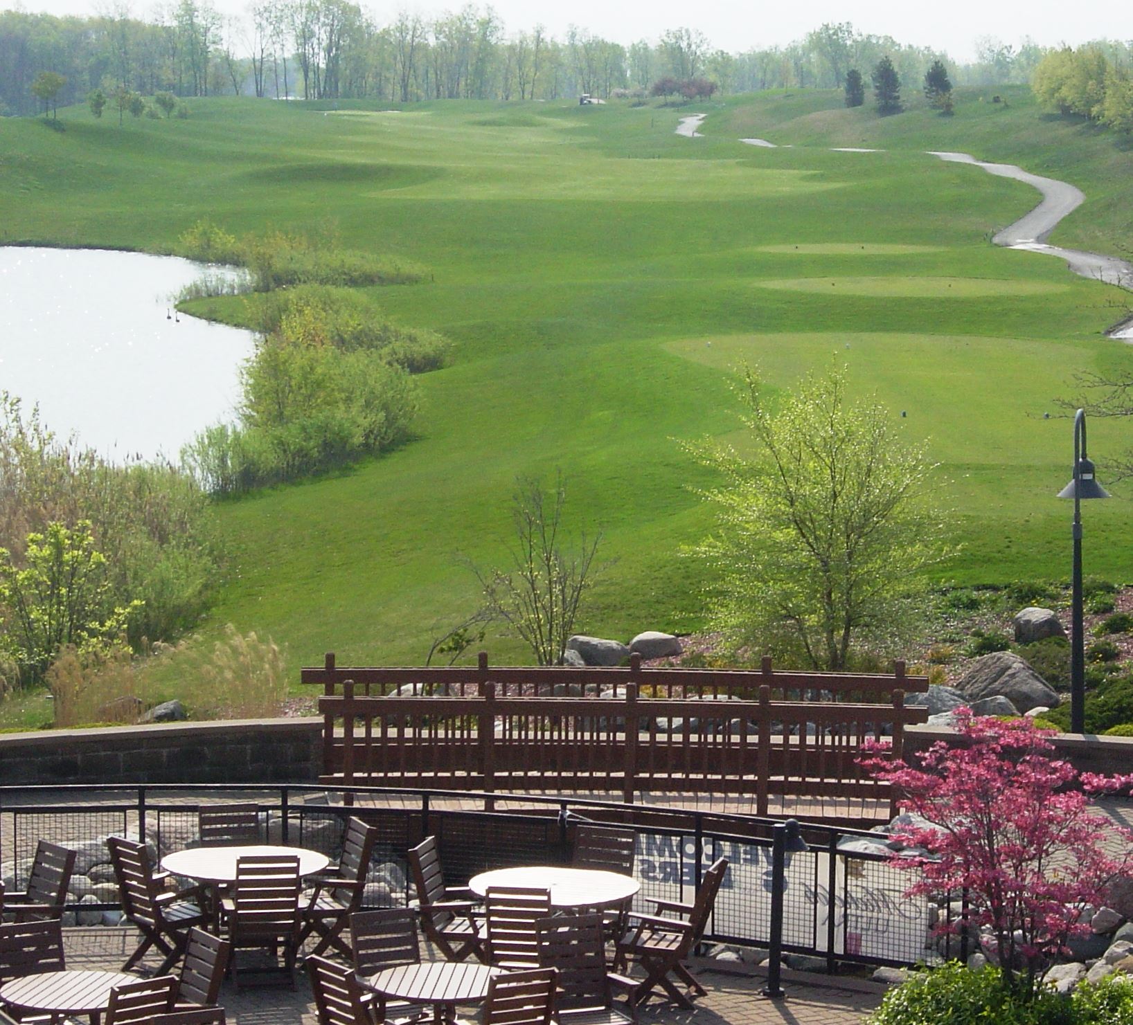 The beautiful scenery of the Lakes of Taylor Golf Course.